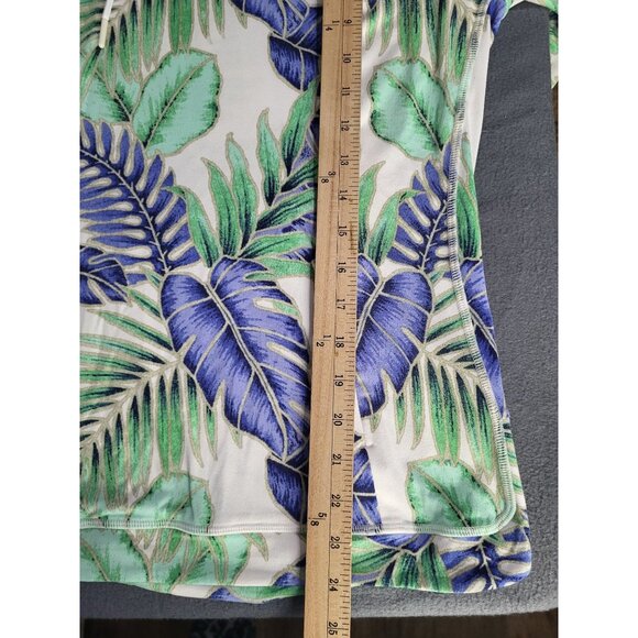 Tommy Bahama Small Island Zone Cowl Neck Pullover Blue Green NWT UPF Wicking - Picture 8 of 9